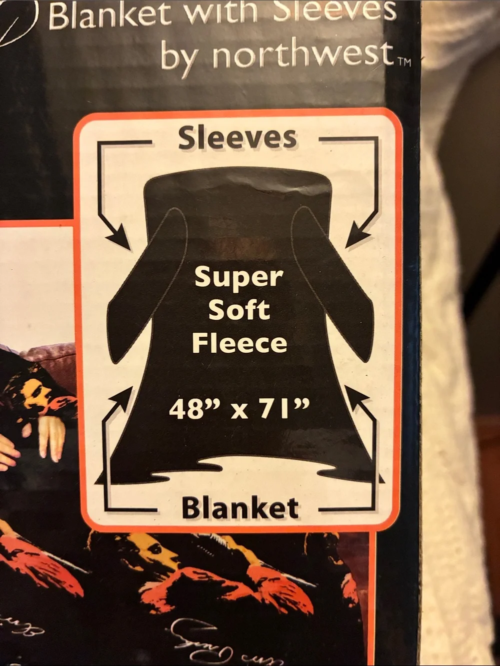 Elvis Presley Comfy Throw Sleeved Blanket - Black & Red